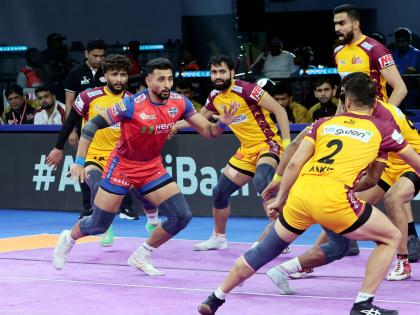 PKL 12: Bharat's Super 10, Shubham's High Five powers Telugu Titans to fourth consecutive win | PKL 12: Bharat's Super 10, Shubham's High Five powers Telugu Titans to fourth consecutive win