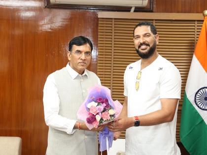 Yuvraj Singh, IGPL Board meet Union Sports Minister Mansukh Mandaviya to discuss golf's future in India | Yuvraj Singh, IGPL Board meet Union Sports Minister Mansukh Mandaviya to discuss golf's future in India
