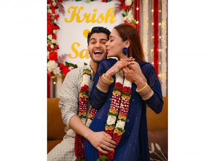 "Qubool hai se saath phero tak": Sare Khan marries actor Krish Pathak in intimate court ceremony | "Qubool hai se saath phero tak": Sare Khan marries actor Krish Pathak in intimate court ceremony