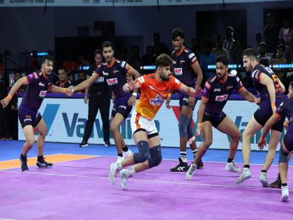 PKL 12: Aditya Shinde's 14 points helps Puneri Paltan secure dominating win over U Mumba | PKL 12: Aditya Shinde's 14 points helps Puneri Paltan secure dominating win over U Mumba