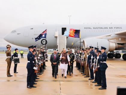 Rajnath Singh arrives in Canberra to boost India-Australia defence, strategic ties | Rajnath Singh arrives in Canberra to boost India-Australia defence, strategic ties