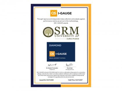 SRM University-AP Recognised with QS-I GAUGE Diamond Rating for Institutional Excellence | SRM University-AP Recognised with QS-I GAUGE Diamond Rating for Institutional Excellence