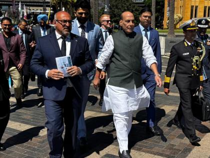 Rajnath Singh visits HMAS Kuttabul, strengthening India-Australia naval cooperation | Rajnath Singh visits HMAS Kuttabul, strengthening India-Australia naval cooperation Rajnath Singh visits HMAS Kuttabul, strengthening India-Australia naval cooperation | Rajnath Singh visits HMAS Kuttabul, strengthening India-Australia naval cooperation