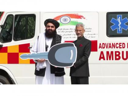 "Gesture of goodwill": EAM Jaishankar hands over five ambulances to Afghanistan FM Muttaqi | "Gesture of goodwill": EAM Jaishankar hands over five ambulances to Afghanistan FM Muttaqi "Gesture of goodwill": EAM Jaishankar hands over five ambulances to Afghanistan FM Muttaqi | "Gesture of goodwill": EAM Jaishankar hands over five ambulances to Afghanistan FM Muttaqi