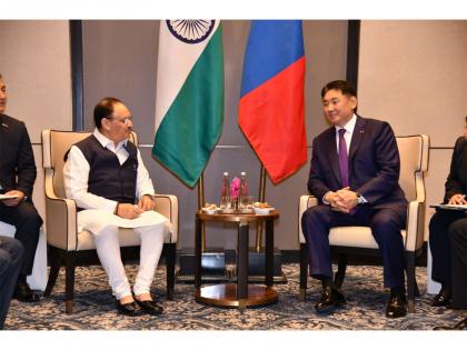 JP Nadda meets Mongolian President Ukhnaa under 'Know BJP' initiative, discusses healthcare cooperation | JP Nadda meets Mongolian President Ukhnaa under 'Know BJP' initiative, discusses healthcare cooperation JP Nadda meets Mongolian President Ukhnaa under 'Know BJP' initiative, discusses healthcare cooperation | JP Nadda meets Mongolian President Ukhnaa under 'Know BJP' initiative, discusses healthcare cooperation