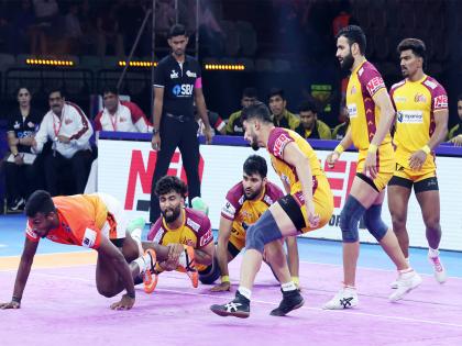 PKL 12: Telugu Titans overcome Puneri Paltan; seal top eight spot | PKL 12: Telugu Titans overcome Puneri Paltan; seal top eight spot PKL 12: Telugu Titans overcome Puneri Paltan; seal top eight spot | PKL 12: Telugu Titans overcome Puneri Paltan; seal top eight spot