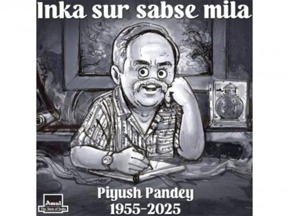 Amul pays tribute to ad icon Piyush Pandey with special doodle | Amul pays tribute to ad icon Piyush Pandey with special doodle