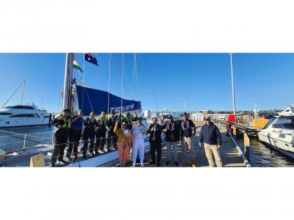 IASV Triveni docks at Fremantle as India's all-women Tri-Service sailing expedition reaches Australia | IASV Triveni docks at Fremantle as India's all-women Tri-Service sailing expedition reaches Australia IASV Triveni docks at Fremantle as India's all-women Tri-Service sailing expedition reaches Australia | IASV Triveni docks at Fremantle as India's all-women Tri-Service sailing expedition reaches Australia