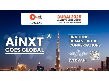 AiNXT Goes Global: The Grand Dubai Launch of 'VedVani' - A Human-Like Voice AI Revolution | AiNXT Goes Global: The Grand Dubai Launch of 'VedVani' - A Human-Like Voice AI Revolution AiNXT Goes Global: The Grand Dubai Launch of 'VedVani' - A Human-Like Voice AI Revolution | AiNXT Goes Global: The Grand Dubai Launch of 'VedVani' - A Human-Like Voice AI Revolution