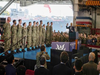 US nuclear aircraft carrier arrives at S Korea's Busan port city | US nuclear aircraft carrier arrives at S Korea's Busan port city US nuclear aircraft carrier arrives at S Korea's Busan port city | US nuclear aircraft carrier arrives at S Korea's Busan port city