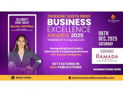 Olympic Medalist Saina Nehwal Honours South India's Top Entrepreneurs at Evolving South India Business Excellence Award 2025 in Bengaluru | Olympic Medalist Saina Nehwal Honours South India's Top Entrepreneurs at Evolving South India Business Excellence Award 2025 in Bengaluru Olympic Medalist Saina Nehwal Honours South India's Top Entrepreneurs at Evolving South India Business Excellence Award 2025 in Bengaluru | Olympic Medalist Saina Nehwal Honours South India's Top Entrepreneurs at Evolving South India Business Excellence Award 2025 in Bengaluru