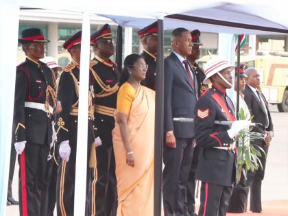 President Droupadi Murmu begins historic first-ever state visit to Botswana with ceremonial welcome | President Droupadi Murmu begins historic first-ever state visit to Botswana with ceremonial welcome