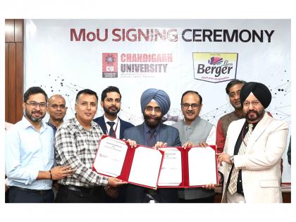 Chandigarh University Signs MoU with India's 2nd Largest Paint Company Berger Paints | Chandigarh University Signs MoU with India's 2nd Largest Paint Company Berger Paints