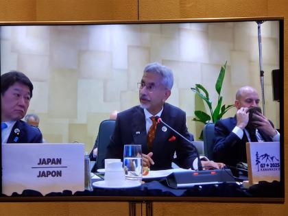 EAM Jaishankar puts forth Indian perspective at G7 Foreign Ministers' Meet session on energy security, critical minerals | EAM Jaishankar puts forth Indian perspective at G7 Foreign Ministers' Meet session on energy security, critical minerals