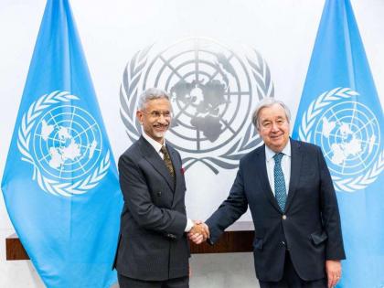 Jaishankar meets UN Secy-General in New York, discusses global challenges and India's growth | Jaishankar meets UN Secy-General in New York, discusses global challenges and India's growth
