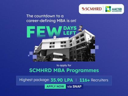 Last Call to Apply - SCMHRD Invites Final Applications for Its Prestigious MBA Programmes via SNAP 2025 | Last Call to Apply - SCMHRD Invites Final Applications for Its Prestigious MBA Programmes via SNAP 2025 Last Call to Apply - SCMHRD Invites Final Applications for Its Prestigious MBA Programmes via SNAP 2025 | Last Call to Apply - SCMHRD Invites Final Applications for Its Prestigious MBA Programmes via SNAP 2025