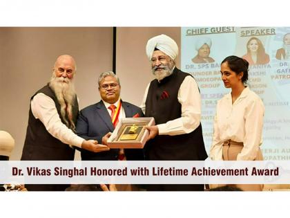 Dr. Vikas Singhal, Honoured with Rashtriya Homeo Shree Lifetime Achievement Award at Bakson Homoeopathic Medical College & Hospital | Dr. Vikas Singhal, Honoured with Rashtriya Homeo Shree Lifetime Achievement Award at Bakson Homoeopathic Medical College & Hospital