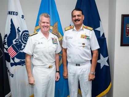 Indian, US naval chief's deepen Indo-Pacific security talks | Indian, US naval chief's deepen Indo-Pacific security talks Indian, US naval chief's deepen Indo-Pacific security talks | Indian, US naval chief's deepen Indo-Pacific security talks