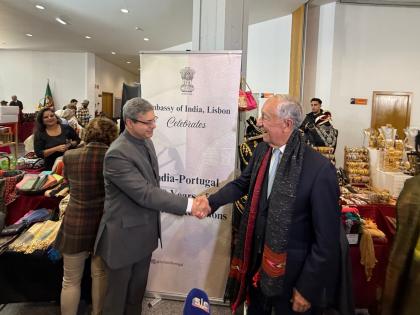 Indian Envoy receives Portugal President at Diplomatic Bazaar 2025 exhibition | Indian Envoy receives Portugal President at Diplomatic Bazaar 2025 exhibition Indian Envoy receives Portugal President at Diplomatic Bazaar 2025 exhibition | Indian Envoy receives Portugal President at Diplomatic Bazaar 2025 exhibition