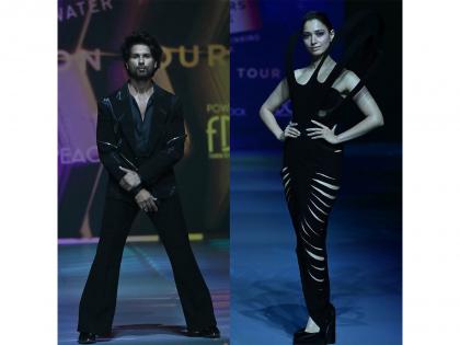 Shahid Kapoor, Tamannaah Bhatia bring glam heat as showstoppers for Falguni Shane Peacock | Shahid Kapoor, Tamannaah Bhatia bring glam heat as showstoppers for Falguni Shane Peacock