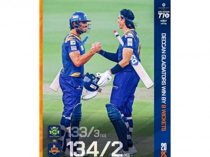 Abu Dhabi T10: Wiese, Stoinis power Deccan Gladiators to eight-wicket win over Royal Champs | Abu Dhabi T10: Wiese, Stoinis power Deccan Gladiators to eight-wicket win over Royal Champs