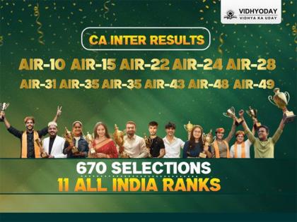 Vidhyoday Creates History In CA Results 2025 | Vidhyoday Creates History In CA Results 2025