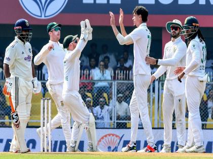 Jansen's 6-for bundles India out for 201; Proteas lead by 314 runs at Stumps on Day 3 in Guwahati | Jansen's 6-for bundles India out for 201; Proteas lead by 314 runs at Stumps on Day 3 in Guwahati