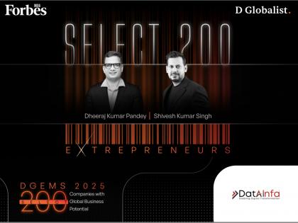 DatAInfa Selected for Forbes India DGEMS 2025 as a Global Data-AI Transformation Leader | DatAInfa Selected for Forbes India DGEMS 2025 as a Global Data-AI Transformation Leader