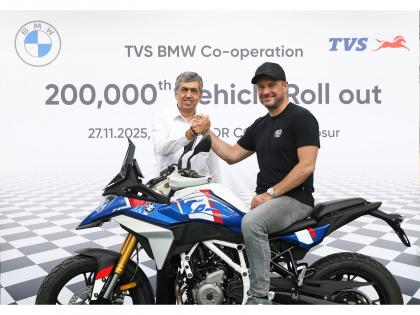 TVS Motor Company & BMW Motorrad Surpass 2 Lakh Units Milestone in Strategic Partnership | TVS Motor Company & BMW Motorrad Surpass 2 Lakh Units Milestone in Strategic Partnership