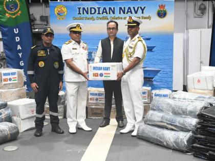 Op Sagar Bandhu: INS Vikrant, INS Udaygiri hand over relief material to Sri Lanka amidst cyclone Ditwah | Op Sagar Bandhu: INS Vikrant, INS Udaygiri hand over relief material to Sri Lanka amidst cyclone Ditwah Op Sagar Bandhu: INS Vikrant, INS Udaygiri hand over relief material to Sri Lanka amidst cyclone Ditwah | Op Sagar Bandhu: INS Vikrant, INS Udaygiri hand over relief material to Sri Lanka amidst cyclone Ditwah