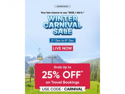 EaseMyTrip launches the 'Winter Carnival Sale' with big savings for Christmas and New Year travel | EaseMyTrip launches the 'Winter Carnival Sale' with big savings for Christmas and New Year travel