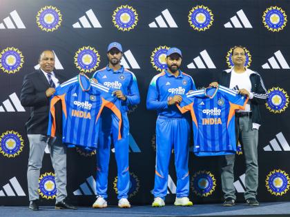 India's jersey for ICC Men's T20 World Cup 2026 unveiled during IND-SA ODI at Raipur | India's jersey for ICC Men's T20 World Cup 2026 unveiled during IND-SA ODI at Raipur