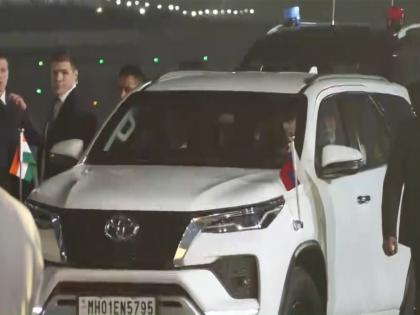 PM Modi, Putin travel in same car after Russian President's arrival at Palam airport | PM Modi, Putin travel in same car after Russian President's arrival at Palam airport