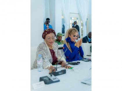 Dr. Rasha Kelej of Merck Foundation Meets Nigeria First Lady at the Merck Foundation Africa Asia Luminary 2025 | Dr. Rasha Kelej of Merck Foundation Meets Nigeria First Lady at the Merck Foundation Africa Asia Luminary 2025