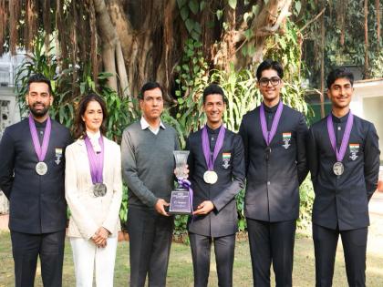 Union Minister Mansukh Mandaviya felicitates historic equestrian medalists; highlights how India's revamped sports ecosystem is driving landmark first-time medals | Union Minister Mansukh Mandaviya felicitates historic equestrian medalists; highlights how India's revamped sports ecosystem is driving landmark first-time medals