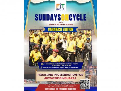 Fit India Sundays on Cycle in Varanasi to celebrate India hosting Commonwealth Games 2030 | Fit India Sundays on Cycle in Varanasi to celebrate India hosting Commonwealth Games 2030