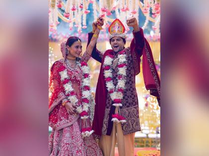 "Our love wrote its own script": Saaraa Khan, Krish Pathak look radiant in dreamy wedding pictures | "Our love wrote its own script": Saaraa Khan, Krish Pathak look radiant in dreamy wedding pictures "Our love wrote its own script": Saaraa Khan, Krish Pathak look radiant in dreamy wedding pictures | "Our love wrote its own script": Saaraa Khan, Krish Pathak look radiant in dreamy wedding pictures