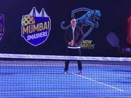 Union Minister Kiren Rijiju tries his hand at pickleball during IPBL season 1 finals | Union Minister Kiren Rijiju tries his hand at pickleball during IPBL season 1 finals