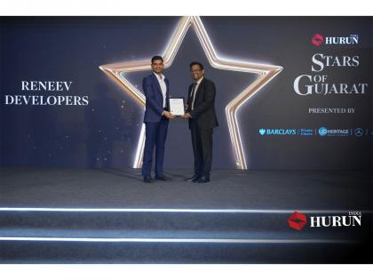 Reneev Developers CEO and MD Receives Hurun India Honour for Outstanding Contribution to Gujarat's Economy | Reneev Developers CEO and MD Receives Hurun India Honour for Outstanding Contribution to Gujarat's Economy