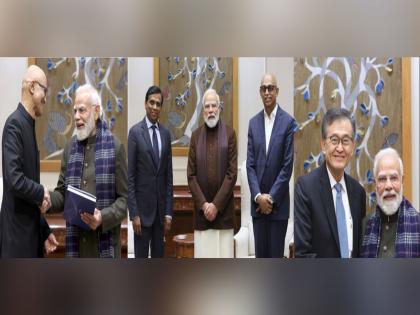 Cognizant, Microsoft and Intel CEOs meet PM Modi on a trot; promise investments in India | Cognizant, Microsoft and Intel CEOs meet PM Modi on a trot; promise investments in India
