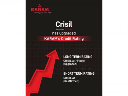 KARAM Safety Secures CRISIL Ratings Upgrade to 'CRISIL A+/Stable'; Short-Term Rating Reaffirmed at 'CRISIL A1' | KARAM Safety Secures CRISIL Ratings Upgrade to 'CRISIL A+/Stable'; Short-Term Rating Reaffirmed at 'CRISIL A1'