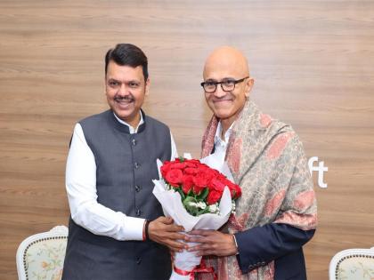 Devendra Fadnavis meets Satya Nadella, discusses AI's potential | Devendra Fadnavis meets Satya Nadella, discusses AI's potential