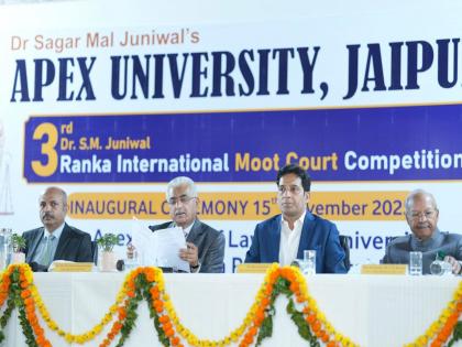 Apex University Jaipur inaugurates the 3rd Dr. S.M. Juniwal Ranka International Moot Court Competition | Apex University Jaipur inaugurates the 3rd Dr. S.M. Juniwal Ranka International Moot Court Competition Apex University Jaipur inaugurates the 3rd Dr. S.M. Juniwal Ranka International Moot Court Competition | Apex University Jaipur inaugurates the 3rd Dr. S.M. Juniwal Ranka International Moot Court Competition