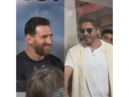 King Khan meets GOAT: SRK, AbRam share iconic moment with Messi in Kolkata | King Khan meets GOAT: SRK, AbRam share iconic moment with Messi in Kolkata King Khan meets GOAT: SRK, AbRam share iconic moment with Messi in Kolkata | King Khan meets GOAT: SRK, AbRam share iconic moment with Messi in Kolkata
