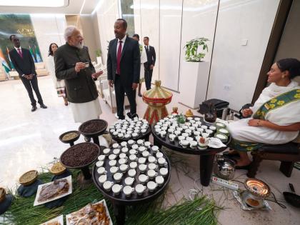 PM Modi takes part in traditional Coffee Ceremony at Addis Ababa airport | PM Modi takes part in traditional Coffee Ceremony at Addis Ababa airport PM Modi takes part in traditional Coffee Ceremony at Addis Ababa airport | PM Modi takes part in traditional Coffee Ceremony at Addis Ababa airport