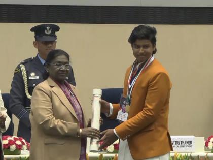 Rising Indian batter Vaibhav Suryavanshi felicitated with 'Pradhan Mantri Rashtriya Bal Puraskar' by President Murmu