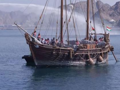 Oman: INSV Kaundinya receives water salute on arrival in Muscat | Oman: INSV Kaundinya receives water salute on arrival in Muscat Oman: INSV Kaundinya receives water salute on arrival in Muscat | Oman: INSV Kaundinya receives water salute on arrival in Muscat