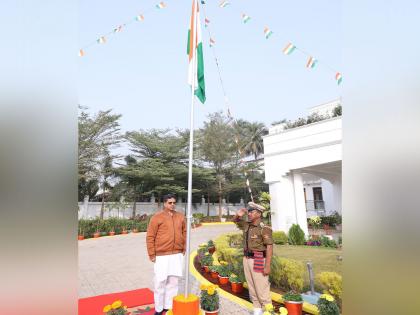 Tripura CM Manik Saha unfurls National Flag at state-level Republic Day celebration | Tripura CM Manik Saha unfurls National Flag at state-level Republic Day celebration Tripura CM Manik Saha unfurls National Flag at state-level Republic Day celebration | Tripura CM Manik Saha unfurls National Flag at state-level Republic Day celebration