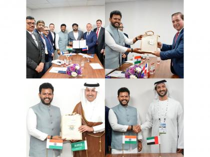 Civil Aviation Minister Naidu holds bilateral meetings with UAE, Saudi Arabia, Russia and Dominican Republic on the sidelines of Wings India 2026 | Civil Aviation Minister Naidu holds bilateral meetings with UAE, Saudi Arabia, Russia and Dominican Republic on the sidelines of Wings India 2026 Civil Aviation Minister Naidu holds bilateral meetings with UAE, Saudi Arabia, Russia and Dominican Republic on the sidelines of Wings India 2026 | Civil Aviation Minister Naidu holds bilateral meetings with UAE, Saudi Arabia, Russia and Dominican Republic on the sidelines of Wings India 2026