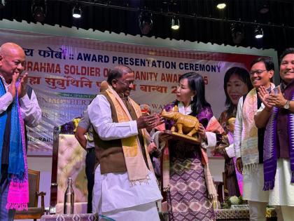 Assam Governor honours Bhutan's Queen Mother with 'Soldier of Humanity' award | Assam Governor honours Bhutan's Queen Mother with 'Soldier of Humanity' award Assam Governor honours Bhutan's Queen Mother with 'Soldier of Humanity' award | Assam Governor honours Bhutan's Queen Mother with 'Soldier of Humanity' award